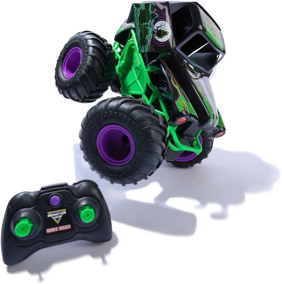 Nuotoliniu būdu valdomas visureigis MONSTER JAM RC Smash & Bash Grave Digger