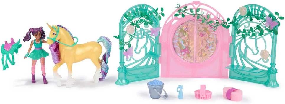 Spin Master Unicorn Academy Vienaragio akademija – Ava ir lapų prekystalio žaidimų rinkinys – (6072051)