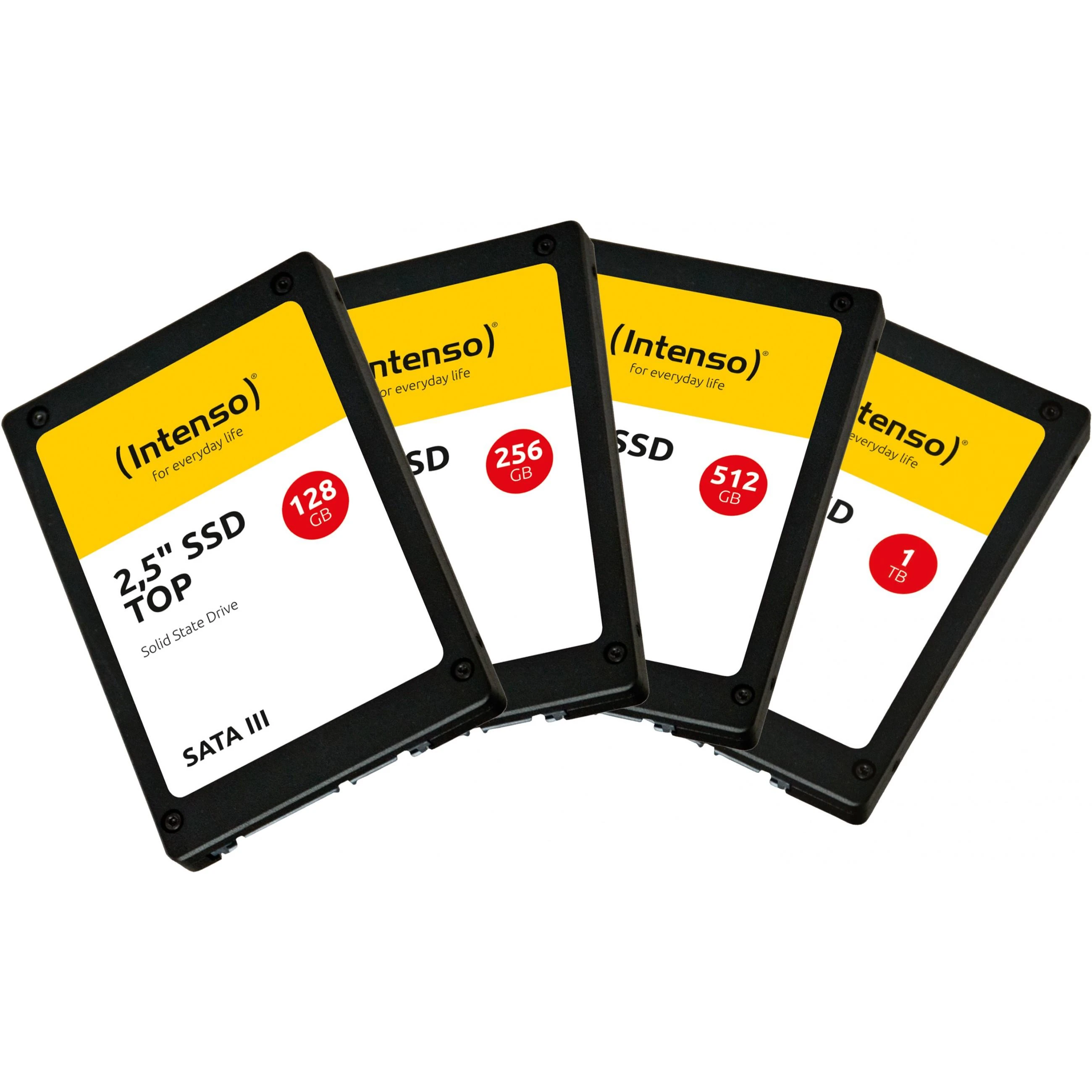 SSD Intenso Top 256 GB SATA3, 520/400 MB, Atsparus smūgiams, Mažos galios
