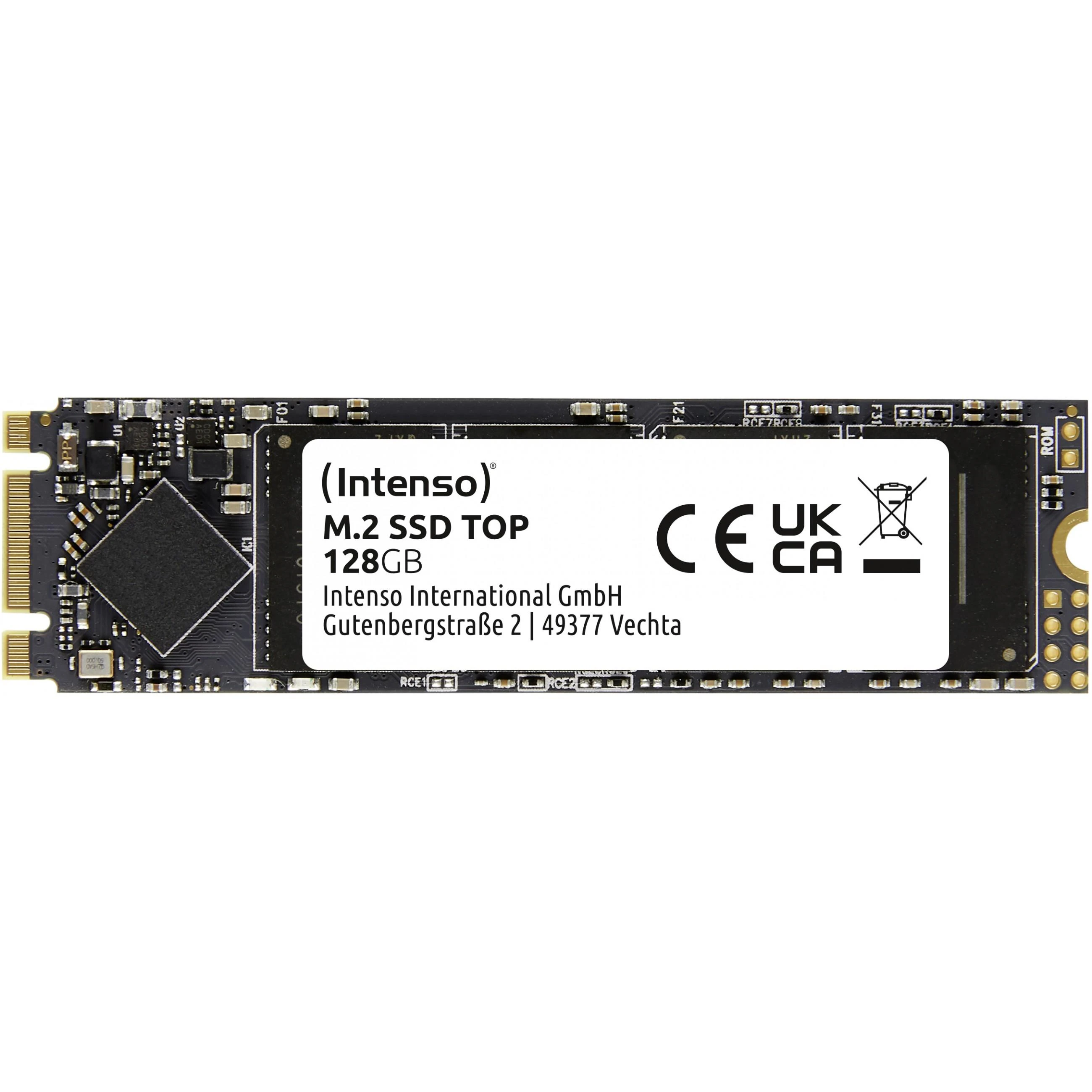Intenso SSD SATA III Top 128 GB, SSD sąsaja SATA, Rašymo greitis 500 MB/s, Skaitymo greitis 520 MB/s