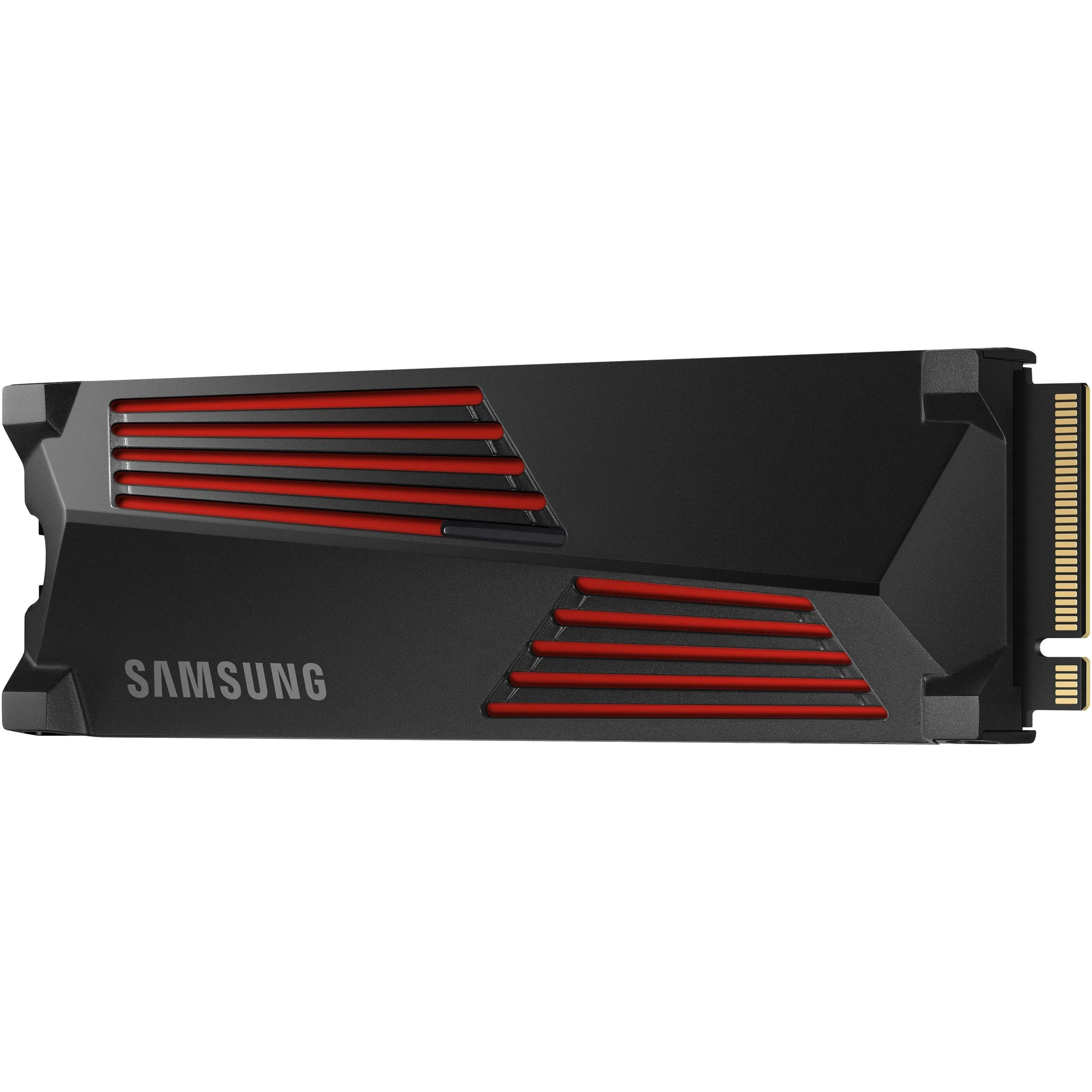 Vidinė atmintis SSD Samsung 990 PRO with Heatsink/1TB/M.2/PCIE/NVMe|MLC/Rašymo greitis 6900 MBytes/sec/Skaitymo greitis 7450 MBytes/sec/2.3mm/TBW 600 TB/MTBF 1500000 hours/MZ-V9P1T0CW