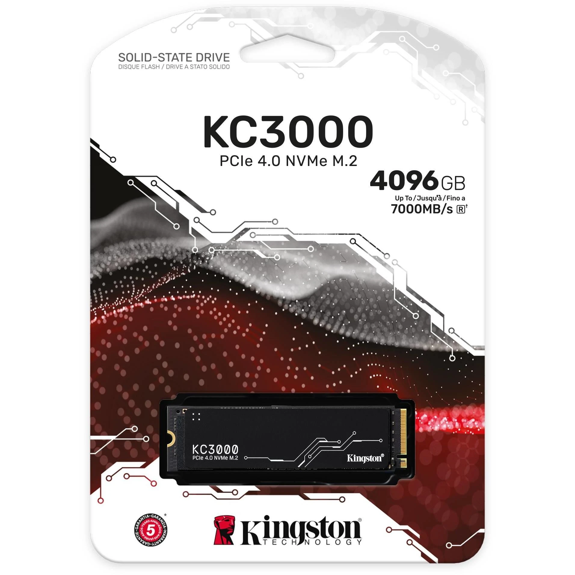 KINGSTON KC3000 4096GB PCIe 4.0 NVMe M.2 SSD