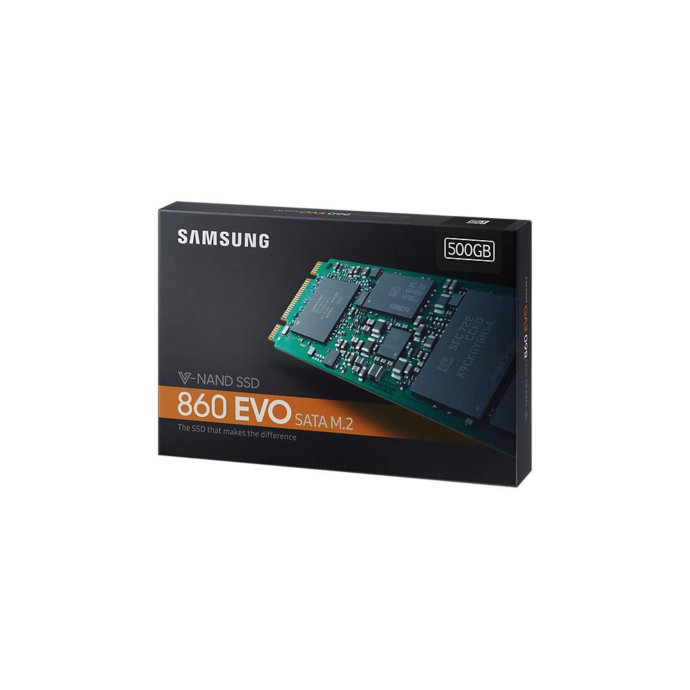 SSD SAMSUNG 860 Evo 500GB / M.2 / SATA 3.0 / MLC / Rašymo greitis 520  MBytes / sec / Skaitymo greitis 550 MBytes / sec / MTBF 1500000 hours /  MZ-N6E500BW | Varle.lt