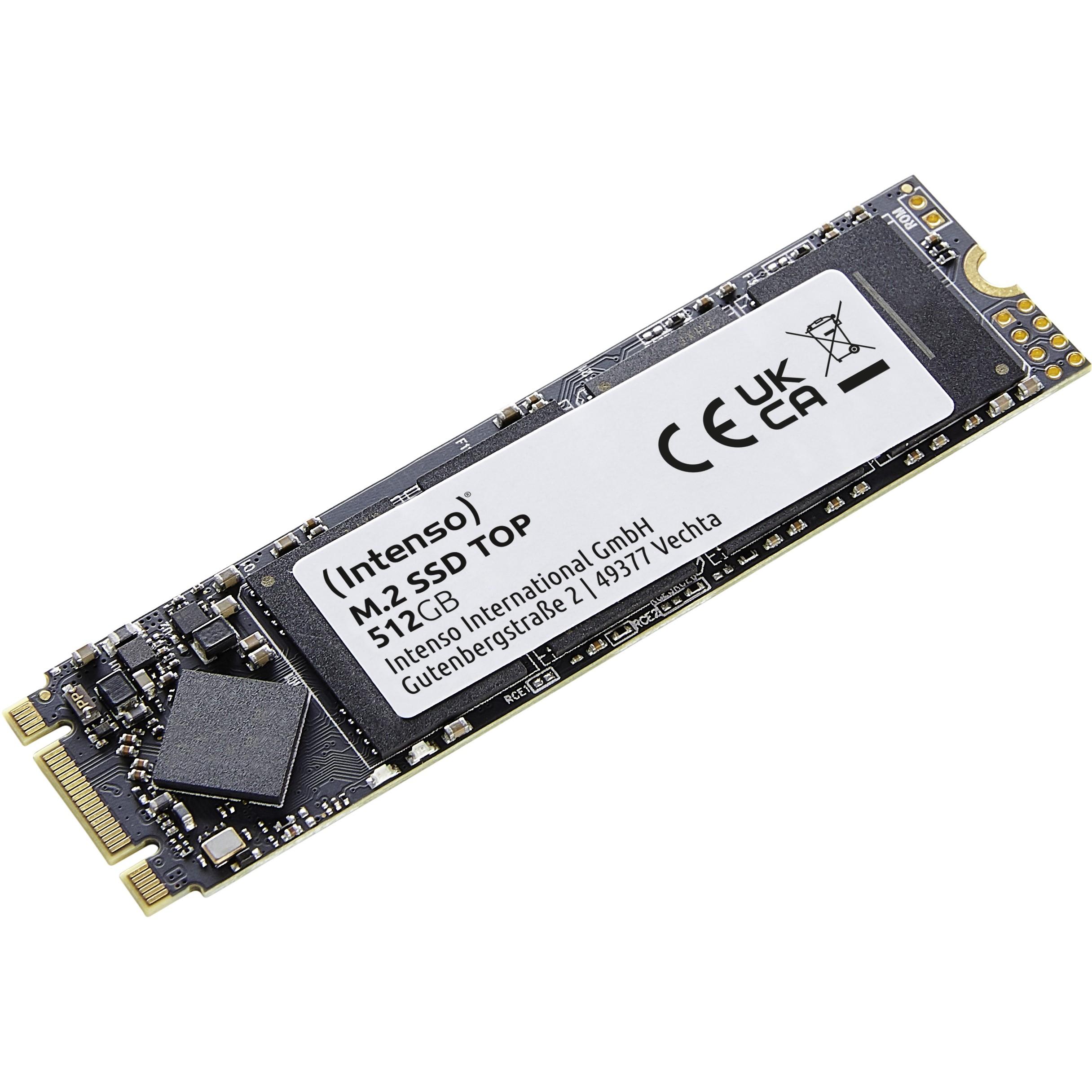 INTENSO 3832450 Intenso SSD M.2 SATA3 512GB, 520/420MBs, Atsparus smūgiams, Mažos galios