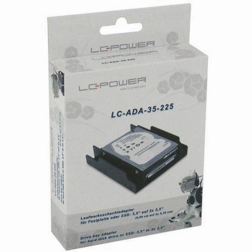Lc Power LC maitinimo adapteris, keičiantis 3,5 colio į 2 x 2,5 colio diskus (LC-ADA-35-225)