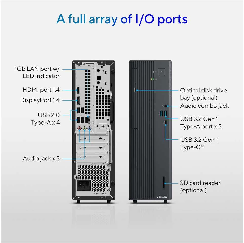 Stacionarus kompiuteris ASUS ExpertCenter P500 SFF P500SV-05210H009X Intel Core 5 210H 16 GB DDR5-SDRAM 512 GB SSD Windows 11 Pro PC Pilkas