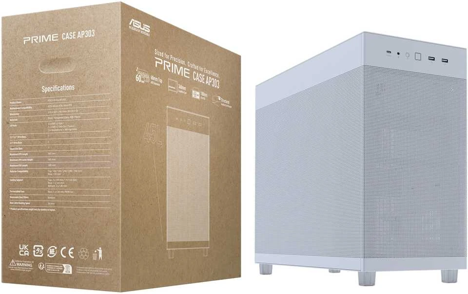 ASUS PRIME AP303 tinklinis Midi bokštas Baltas