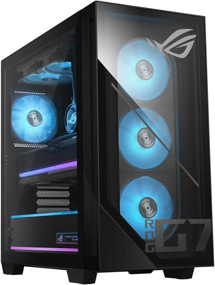 Asus ROG G700 G700TF-7265KF225W Intel Core Ultra 7 265KF 32 GB DDR5-SDRAM 2 TB SSD NVIDIA GeForce RTX 5070 Ti Windows 11 Home Tower stacionarus kompiuteris, juodas