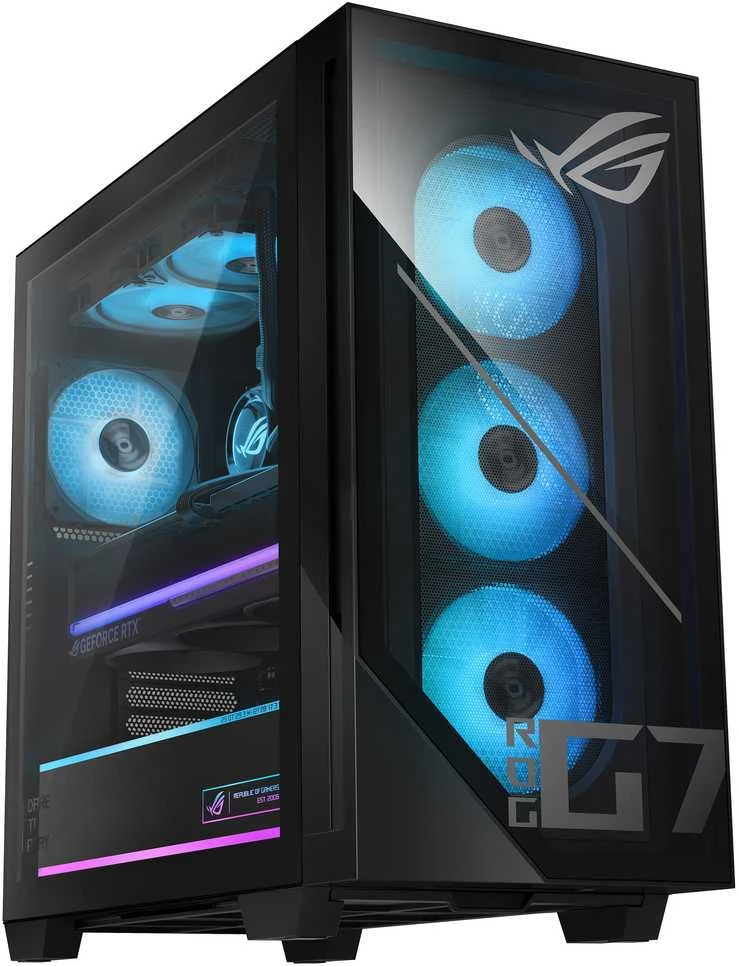 Asus ROG G700 G700TF-7265KF225W Intel Core Ultra 7 265KF 32 GB DDR5-SDRAM 2 TB SSD NVIDIA GeForce RTX 5070 Ti Windows 11 Home Tower stacionarus kompiuteris, juodas