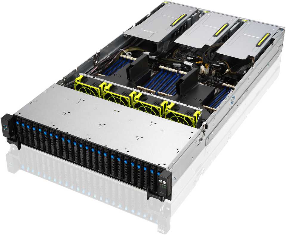 Asus Platforma Serwerowa 2U RS720-E11-RS24U/10G/2.6KW/24NVMe/OCP/GPU 90SF01Z1-M008V0 Intel x 2 DDR5 x 32 24 x 2.5'' SATA/SAS/NVME PSU 1+1