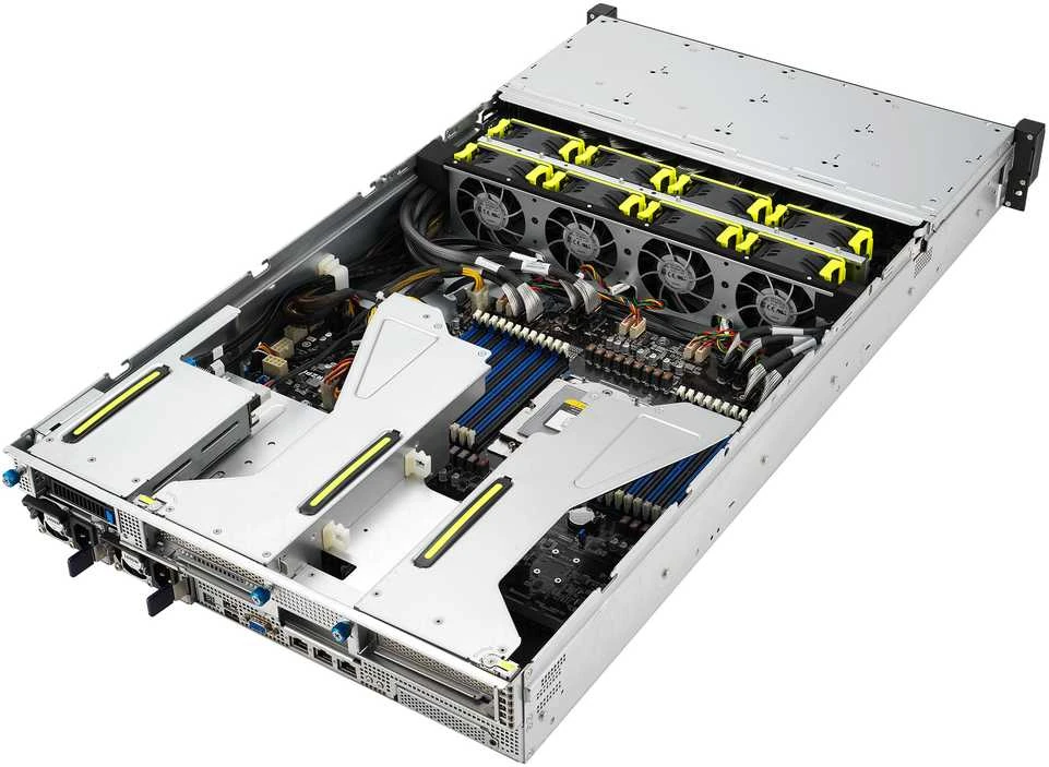 ASUS RS521A-E12-RS24U Socket SP5 Rack (2U) Juodas, Sidabrinis