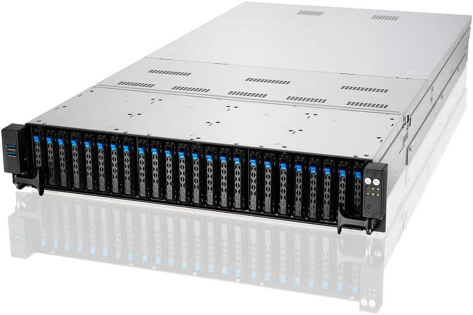 Asus Platforma Serwerowa 2U RS720-E11-RS24U/10G/2.6KW/24NVMe/OCP/GPU 90SF01Z1-M008V0 Intel x 2 DDR5 x 32 24 x 2.5'' SATA/SAS/NVME PSU 1+1