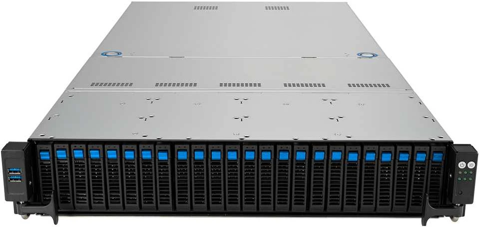 ASUS RS521A-E12-RS24U Socket SP5 Rack (2U) Juodas, Sidabrinis