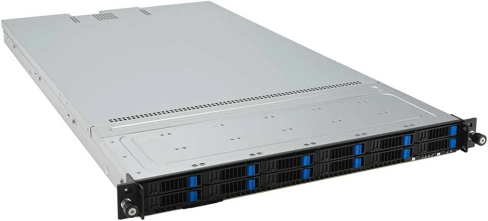 „Asus Rack“ platforma (1U) RS501A-E12-RS12U AMD Epyc 9005/9004 (12x NVMe/SATA HS, 2xM.2, 2x1Gbe, IPMI, 1+1 1600W)