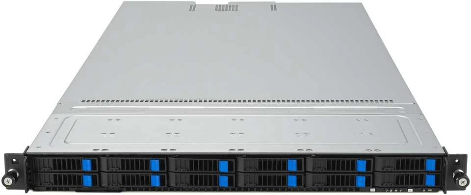 „Asus Rack“ platforma (1U) RS501A-E12-RS12U AMD Epyc 9005/9004 (12x NVMe/SATA HS, 2xM.2, 2x1Gbe, IPMI, 1+1 1600W)