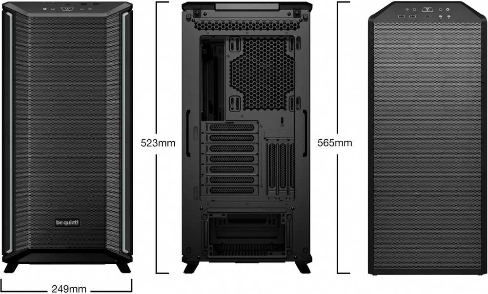 Kompiuterio Korpusas - be quiet! Dark Base 701 Midi Tower Tempered Glass Juodas
