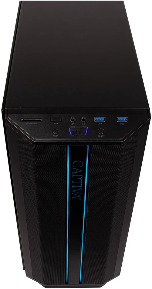 „Captiva Advanced Gaming R98-206“ stacionarus kompiuteris su AMD Ryzen 7 5700X procesoriumi, 32 GB RAM, 1 TB M.2 SSD disku, „Nvidia GeForce RTX 5060“ vaizdo plokšte, „Wi-Fi 6“, „Windows 11“ operacine sistema