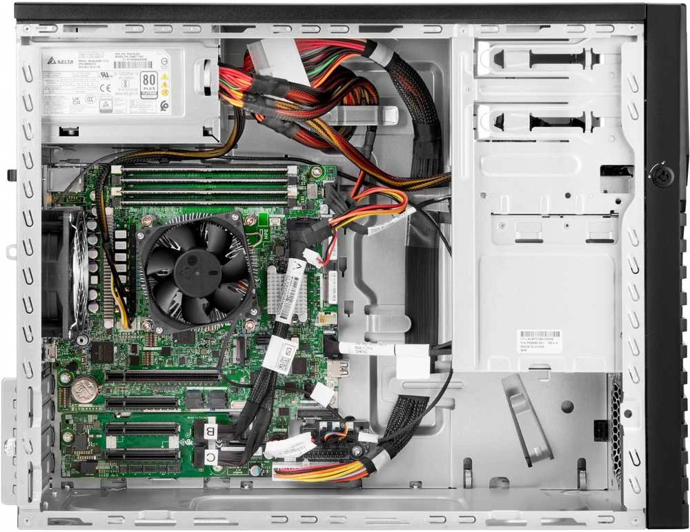 Serveris HPE ProLiant ML30 Gen11 Intel Xeon E-2414 keturių branduolių (2,60 GHz, 12 MB), 32 GB (1 x 32 GB), 2 x 1 TB, 4 x nekaršto prijungimo, 3,5 colio LFF Intel VROC RAID, 350 W