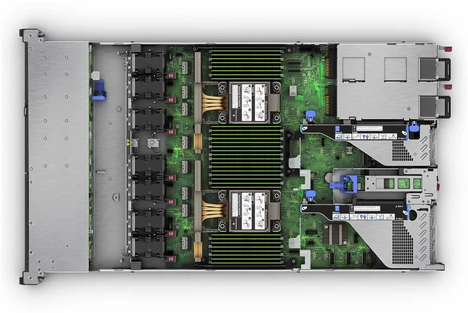 Serveris Hewlett Packard (HP) HPE PL DL360g11 4510 (2.4G/12C) 2x32G (p64706) 2x480G 2x1000W MR408i-o 8SFF 4p1G ocp Išmanus pasirinkimas