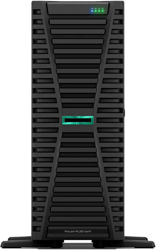 Serveris Hewlett Packard (HP) Serwer HPE HPE ProLiant ML350 Gen11 4510 2.4GHz 12c 1P 2x32GB-R 8SFF NS204i-u MR408i-o 2x1000W PS EU Server