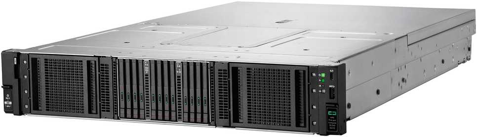 Serveris Nezatříděno Hewlett Packard (HP) Serwer HPE HPE ProLiant Compute DL340 Gen12 6515P 2.3GHz 16c 1P 1x64GB-R 8SFF MR416i-o 2x1000W PS EU Server