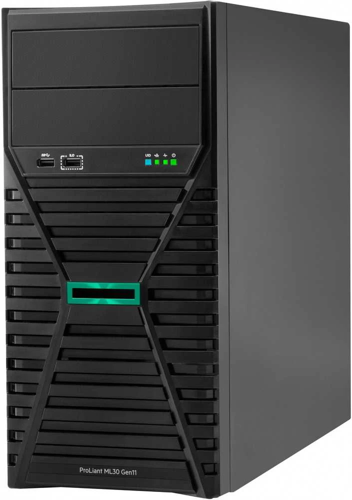 Serveris HPE ProLiant ML30 Gen11 Intel Xeon E-2414 keturių branduolių (2,60 GHz, 12 MB), 32 GB (1 x 32 GB), 2 x 1 TB, 4 x nekaršto prijungimo, 3,5 colio LFF Intel VROC RAID, 350 W