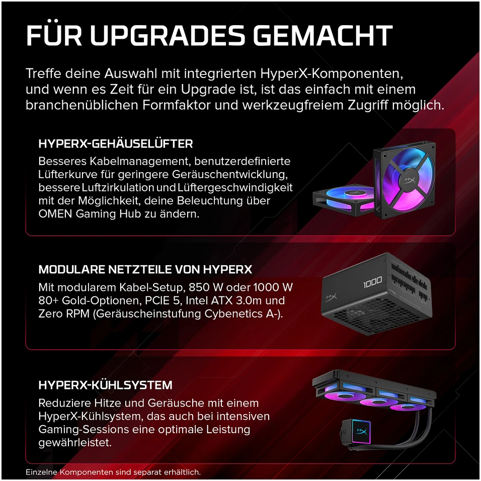 Stacionarus kompiuteris HP HyperX OMEN stalinis žaidimų kompiuteris GT18-0171ng Intel Core Ultra 7 270K Plus, 32 GB RAM, 1 TB SSD, GeForce RTX 5080, Windows 11 Home
