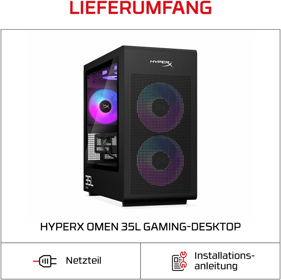 Stacionarus kompiuteris HP HyperX OMEN stalinis žaidimų kompiuteris GT18-0171ng Intel Core Ultra 7 270K Plus, 32 GB RAM, 1 TB SSD, GeForce RTX 5080, Windows 11 Home