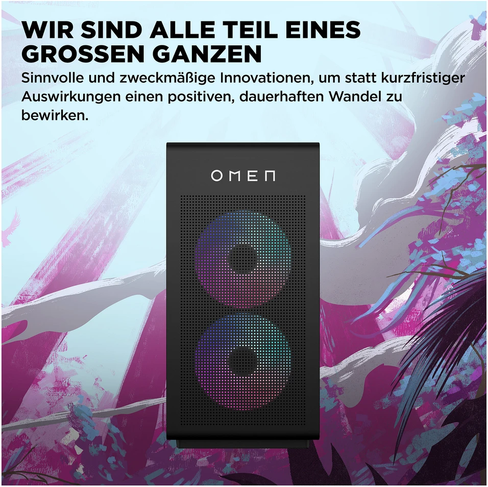 Stacionarus kompiuteris HP OMEN Desktop Gaming PC GT16-1173ng - AMD Ryzen 7 9800X3D, 64GB RAM, 2TB SSD, Radeon 9700 XT 16G, Windows 11 Home