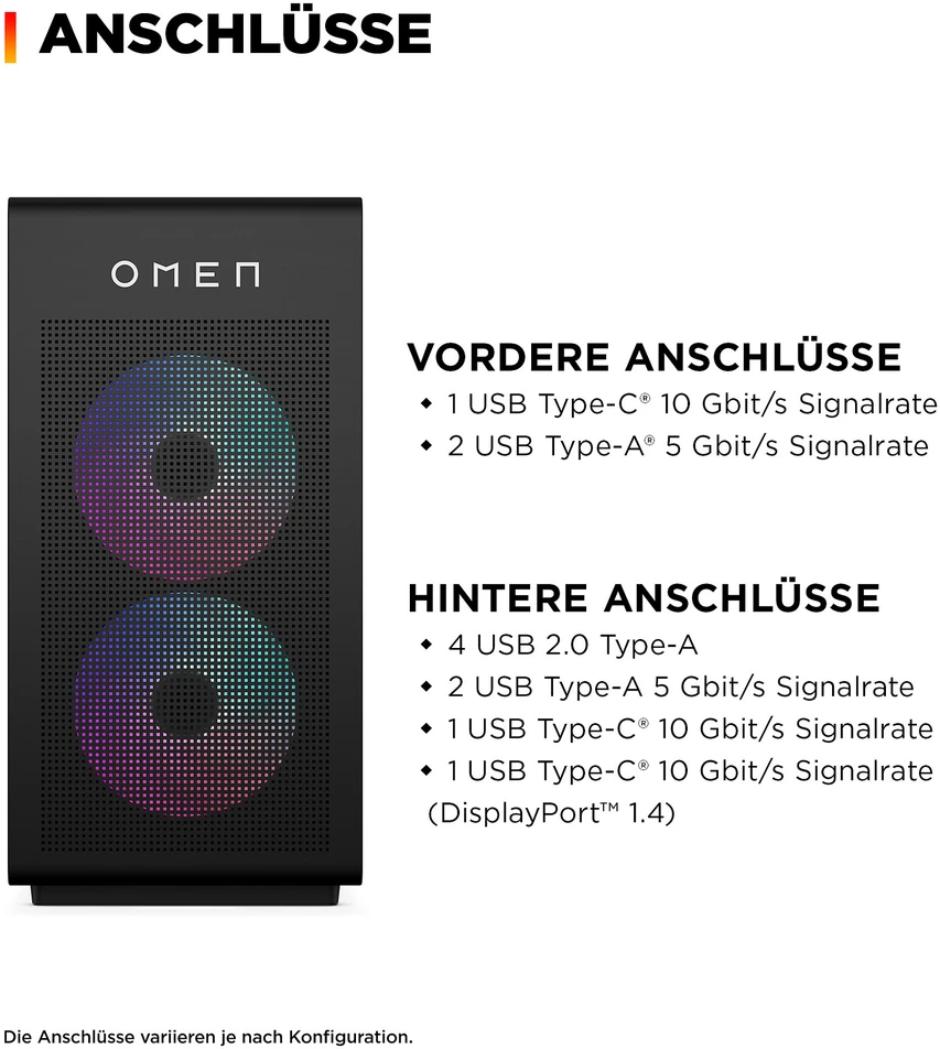 Stacionarus kompiuteris HP OMEN Desktop Gaming PC GT16-1173ng - AMD Ryzen 7 9800X3D, 64GB RAM, 2TB SSD, Radeon 9700 XT 16G, Windows 11 Home