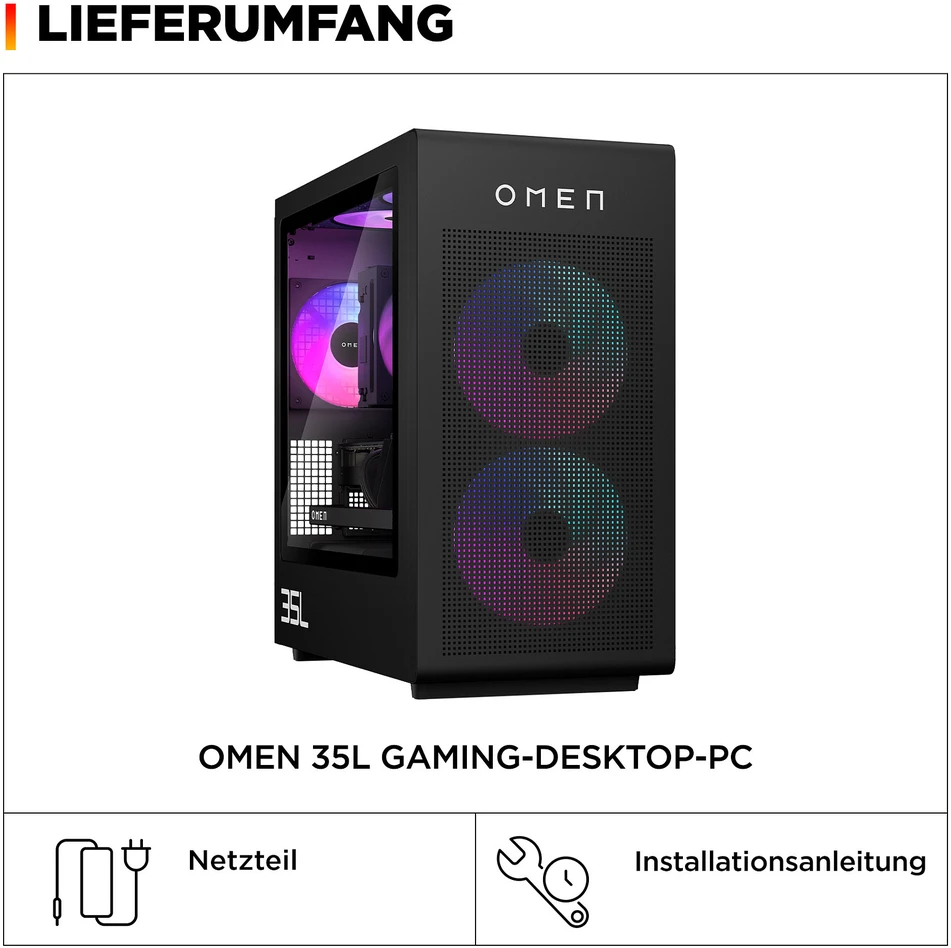 Stacionarus kompiuteris HP OMEN Desktop Gaming PC GT16-1173ng - AMD Ryzen 7 9800X3D, 64GB RAM, 2TB SSD, Radeon 9700 XT 16G, Windows 11 Home