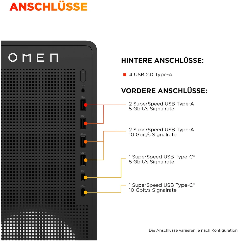 Stacionarus kompiuteris HP OMEN 16L TG03-0177ng Desktop PC AMD Ryzen 7 8700F, 32GB RAM, 1TB SSD, NVIDIA GeForce RTX 5060 Ti 16GB, Win11