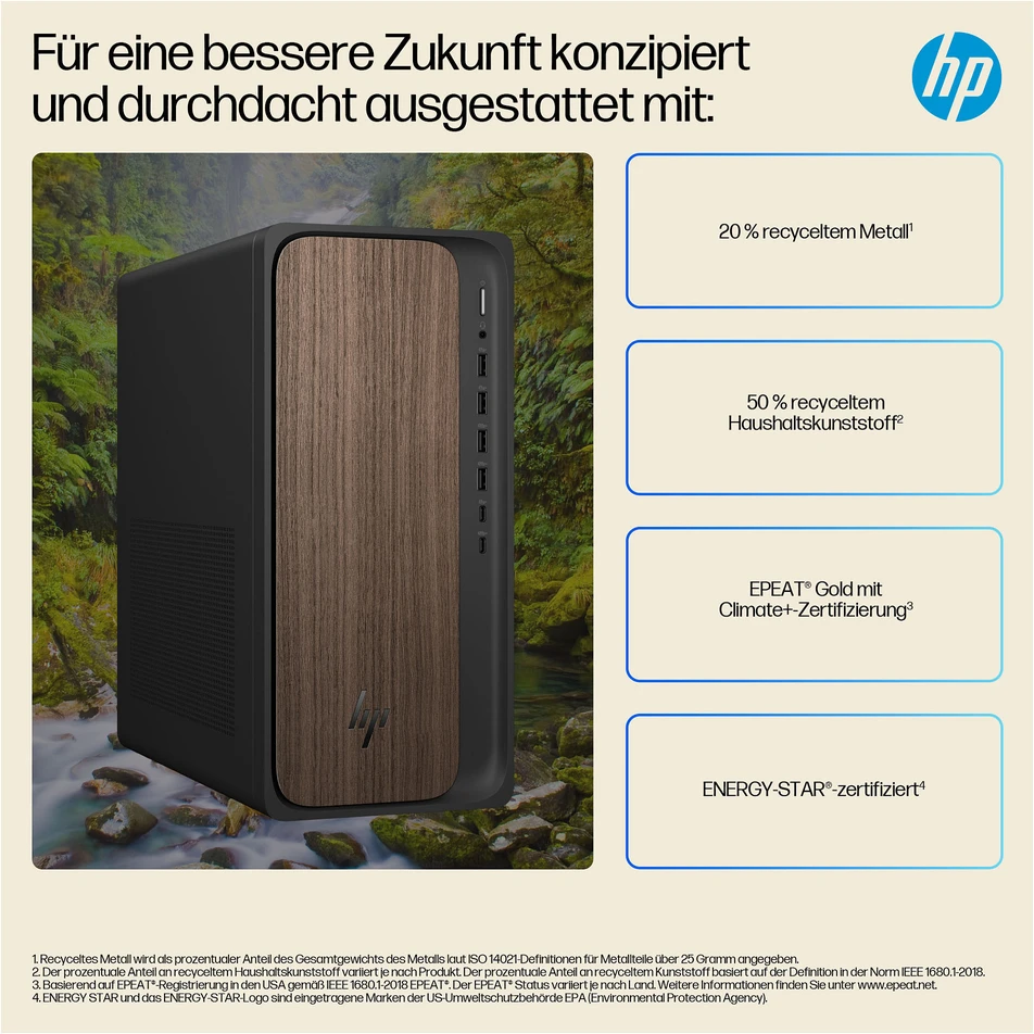 Stacionarus kompiuteris HP OmniDesk Desktop PC M03-0157ng Intel® Core Ultra 5 225, 16GB RAM, 1TB SSD, Intel UHD-Grafik, Win11