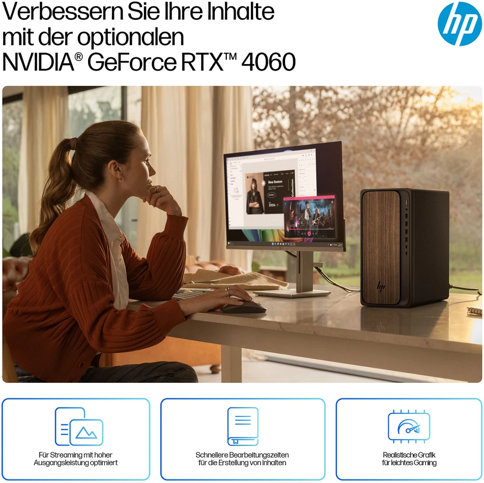 Stacionarus kompiuteris HP OmniDesk Desktop PC M03-0157ng Intel® Core Ultra 5 225, 16GB RAM, 1TB SSD, Intel UHD-Grafik, Win11