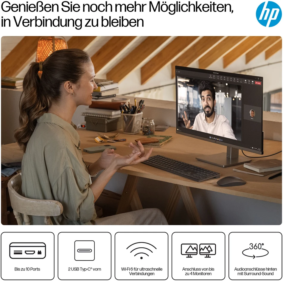 Stacionarus kompiuteris HP Omnidesk Desktop PC M02-0152ng [AMD Ryzen 5-8500G, 16GB RAM, 512GB SSD, AMD Radeon, FreeDOS]