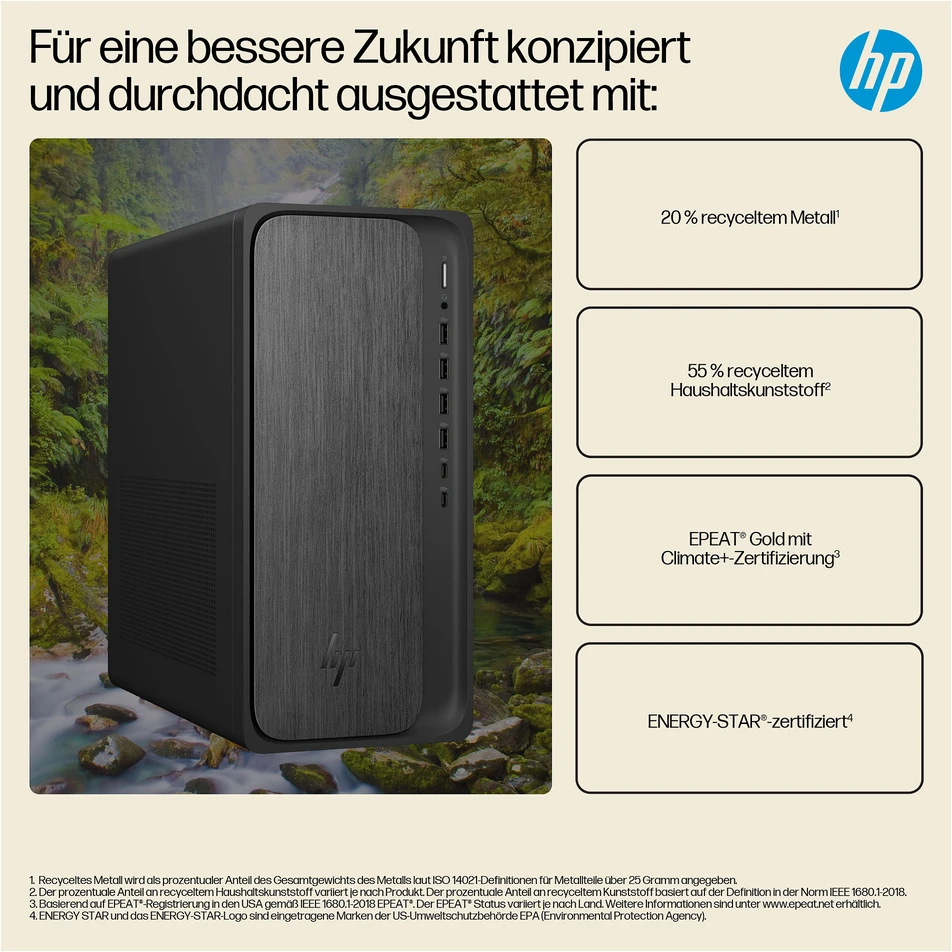 Stacionarus kompiuteris HP Omnidesk Desktop PC M02-0177ng [AMD Ryzen 7 8700G, 32GB RAM, 1TB SSD, AMD Radeon, W11]