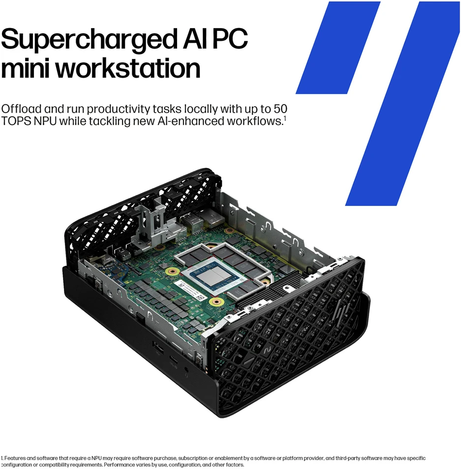 Stacionarus kompiuteris HP Z2 MINI G1A RYZEN AIMP395 - 64GB 2TB W11P6 WIFI7 NO KB/M