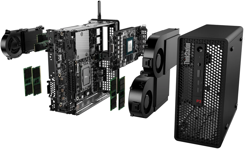Stacionarus kompiuteris „Lenovo ThinkStation P3 Ultra CFF 30HA00B9GE“ – „Intel i7-14700K“, 32 GB RAM, 512 GB SSD, „Intel UHD Graphics 770“, „Windows 11 Pro“