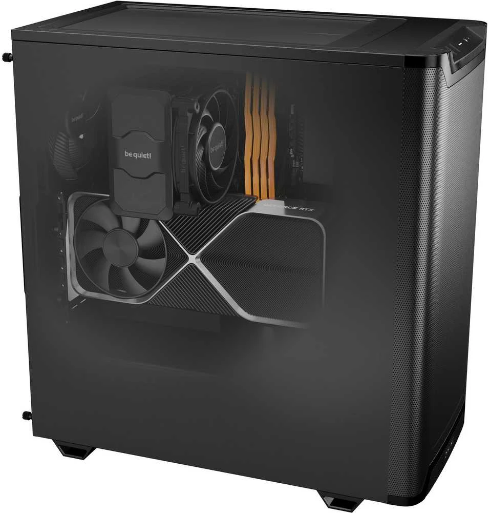 Be Quiet! tyliai! Pure Base 501, oro srautas, juoda