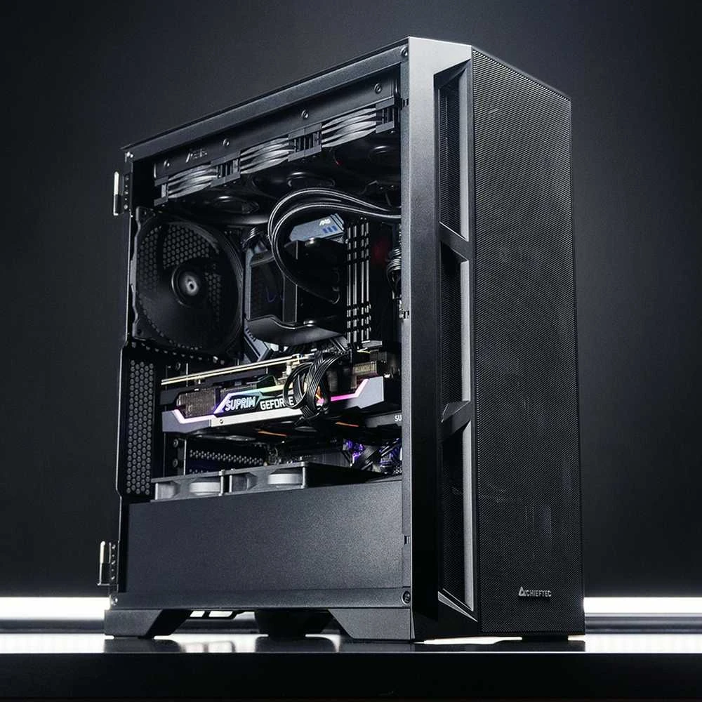 CHIEFTEC APEX AIR didelio oro srauto žaidimų važiuoklė E-ATX Juodas