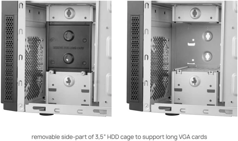 Korpusas Chieftec Elox HC-10B-OP (ATX, Mini ATX, Mini ITX, dvi kojelės)