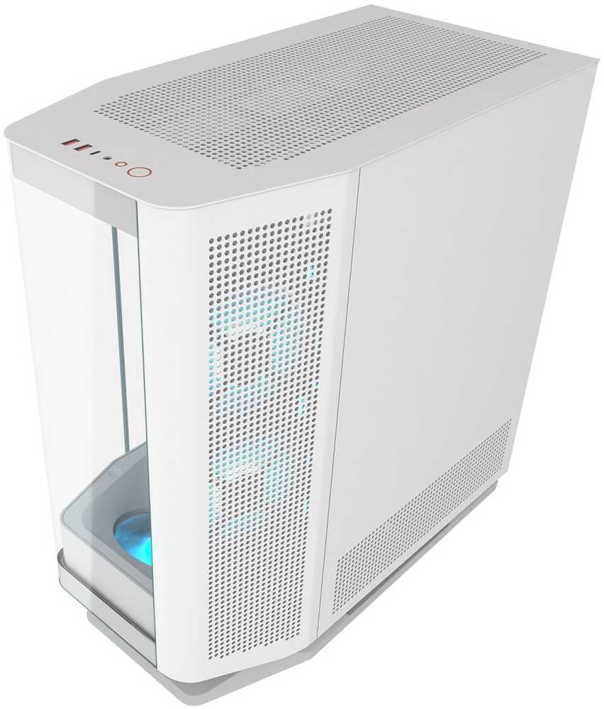 COUGAR CGR-58M6W-RGB „Midi Tower“ Balta