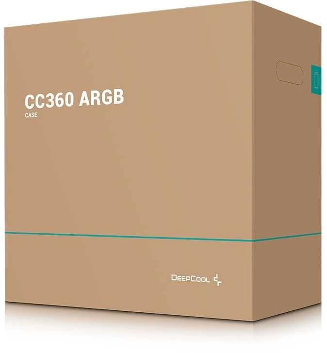 Korpusas Deepcool Micro-ATX CASE CC360 Juodas, Mini-ITX / Micro-ATX, 4, 1x USB3.0, 1x USB2.0, 1x Audio, ABS+SPCC+Tempered Glass, 1×120mm