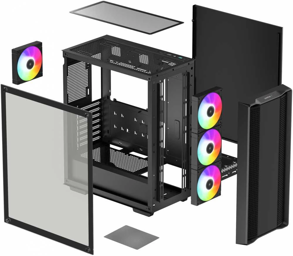 „Deepcool“ | CC560 ARGB V2 | Juodas | Vidutinio dydžio bokštas | ATX PS2