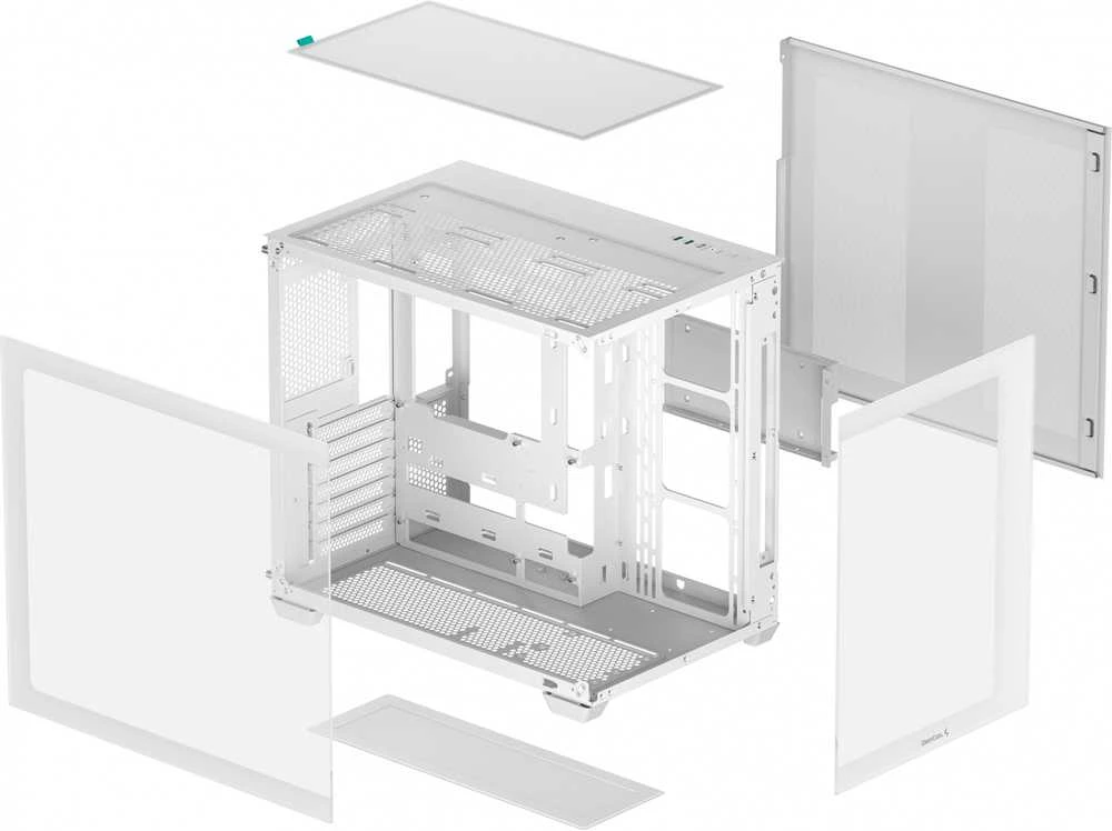 DeepCool CG530 WH Midi Tower Baltas