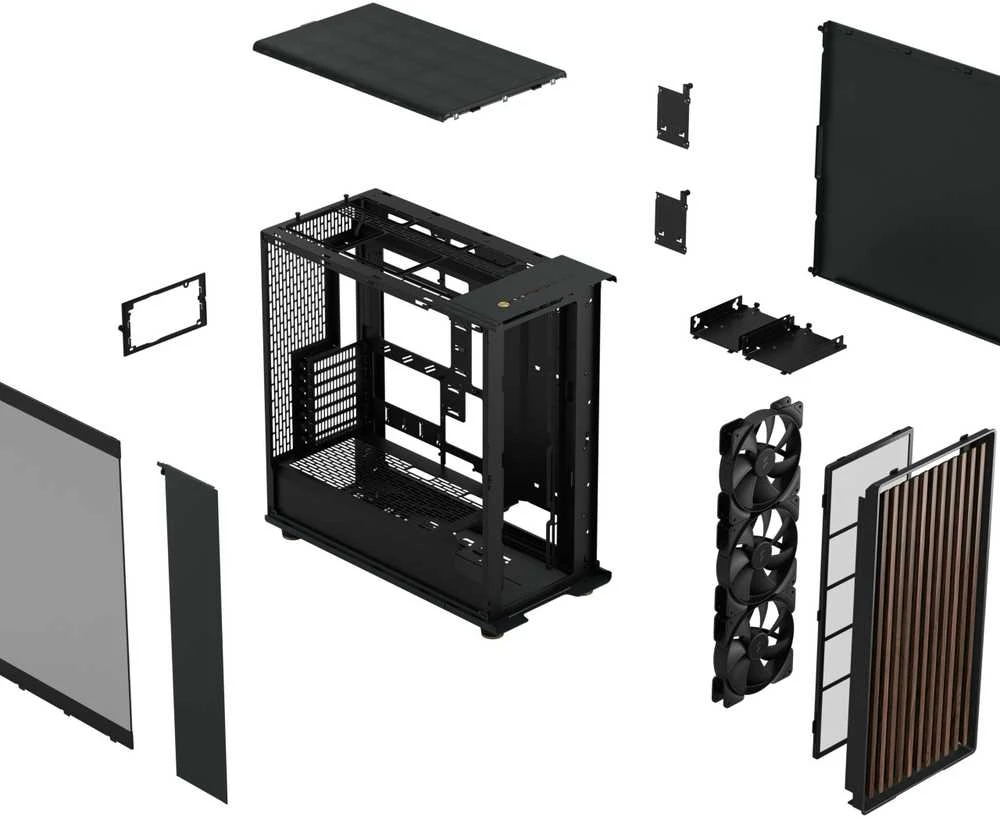 Fractal Design PC Case | North XL | ATX/mATX | RC Charcoal Juodas TG Dark