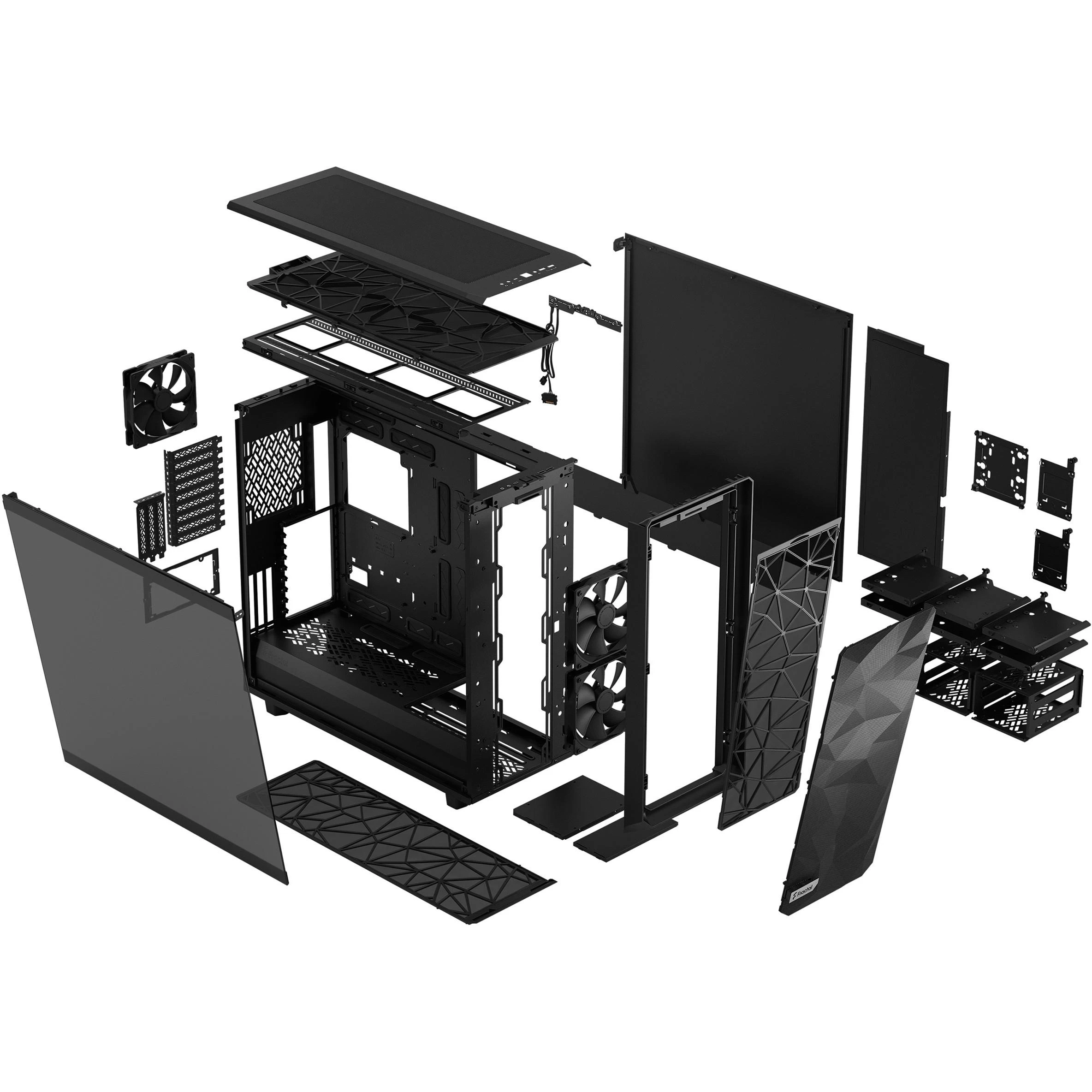 Fractal Design | Meshify 2 XL Light Tempered Glass | ATX | Juodas