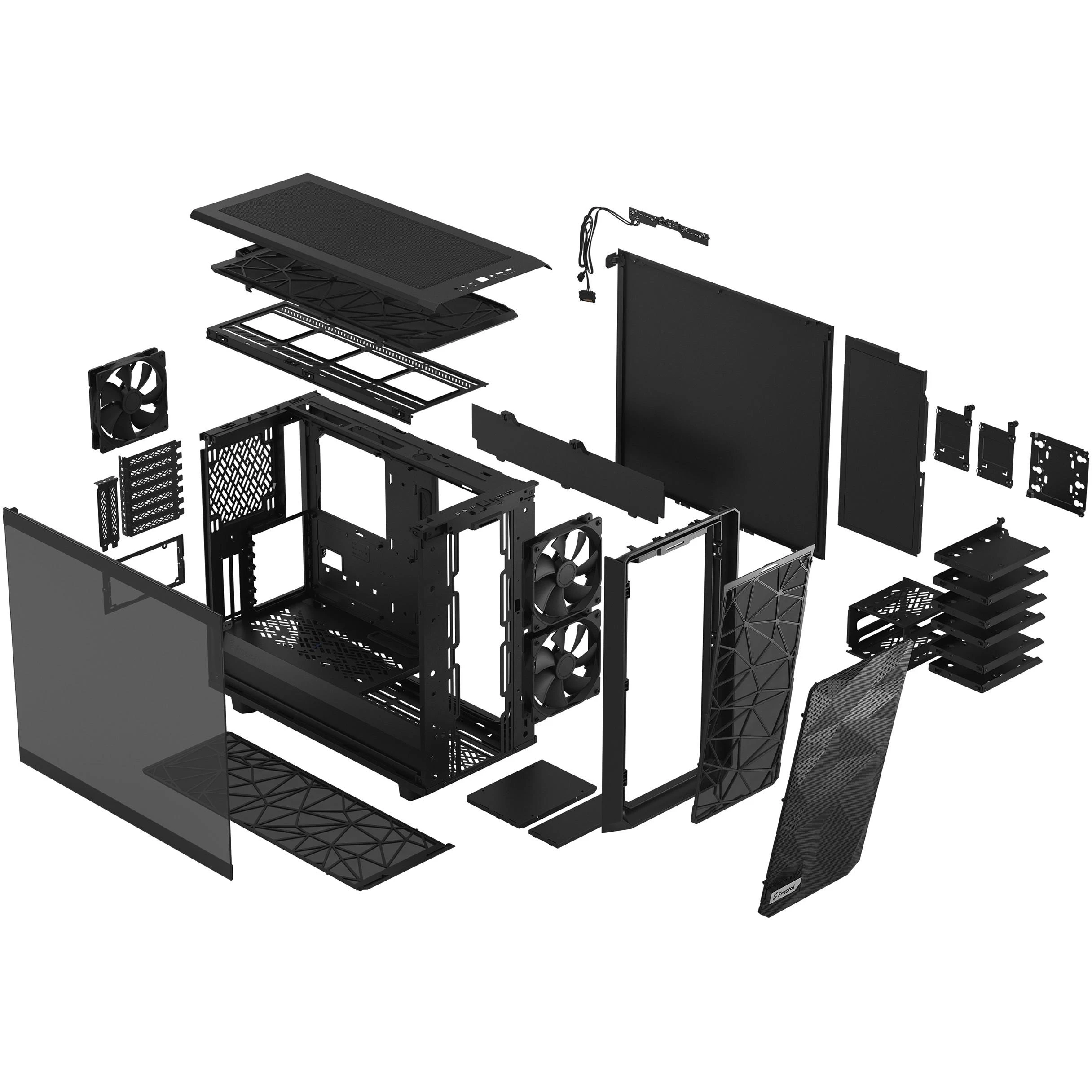 Fractal Design | Meshify 2 Light Tempered Glass | ATX | Juodas