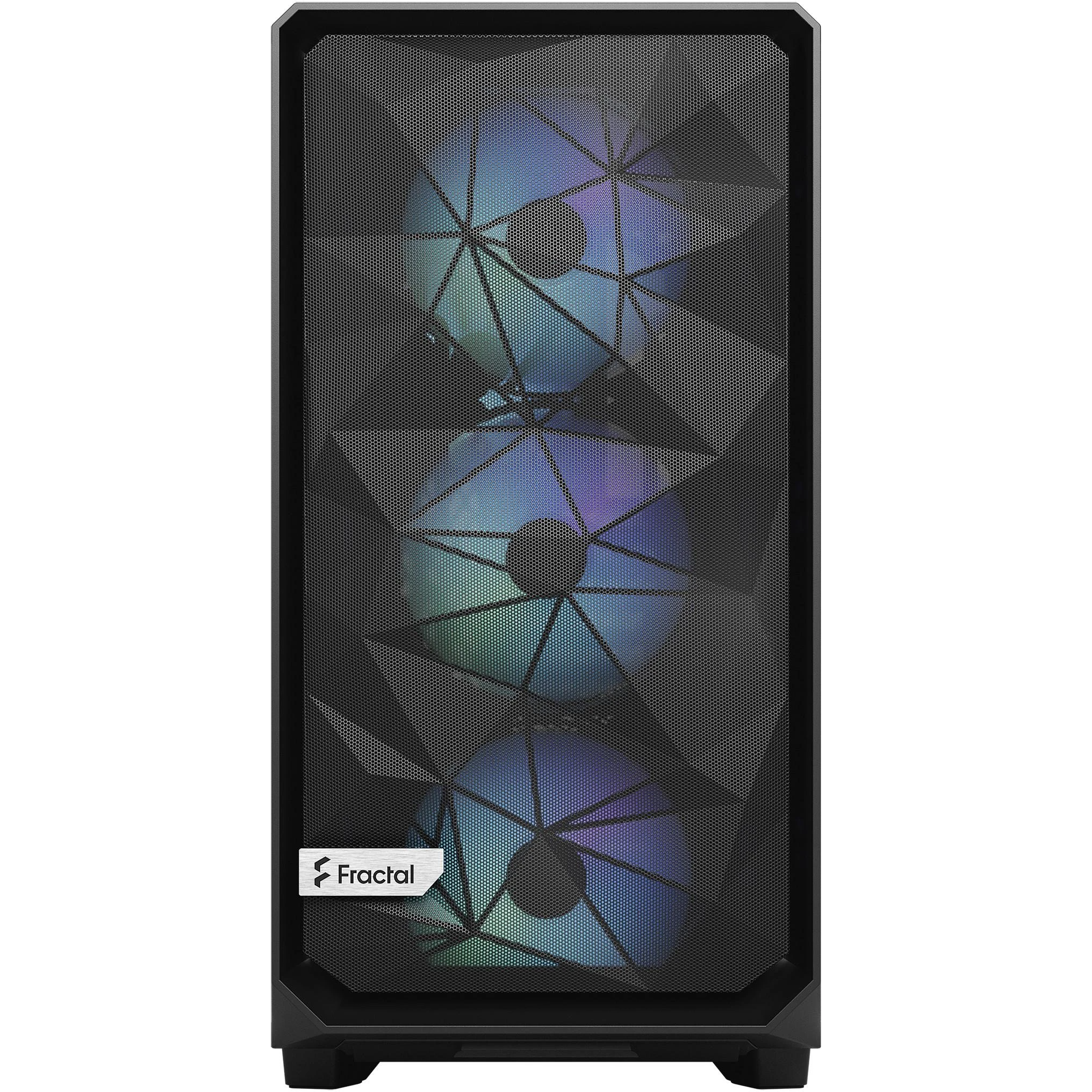 Fractal Design Fraktalų dizainas | Meshify 2 Lite RGB TG šviesos atspalvis | Šoninis langas | Juodas | E-ATX | Įtrauktas maitinimo šaltinis Nr. | ATX