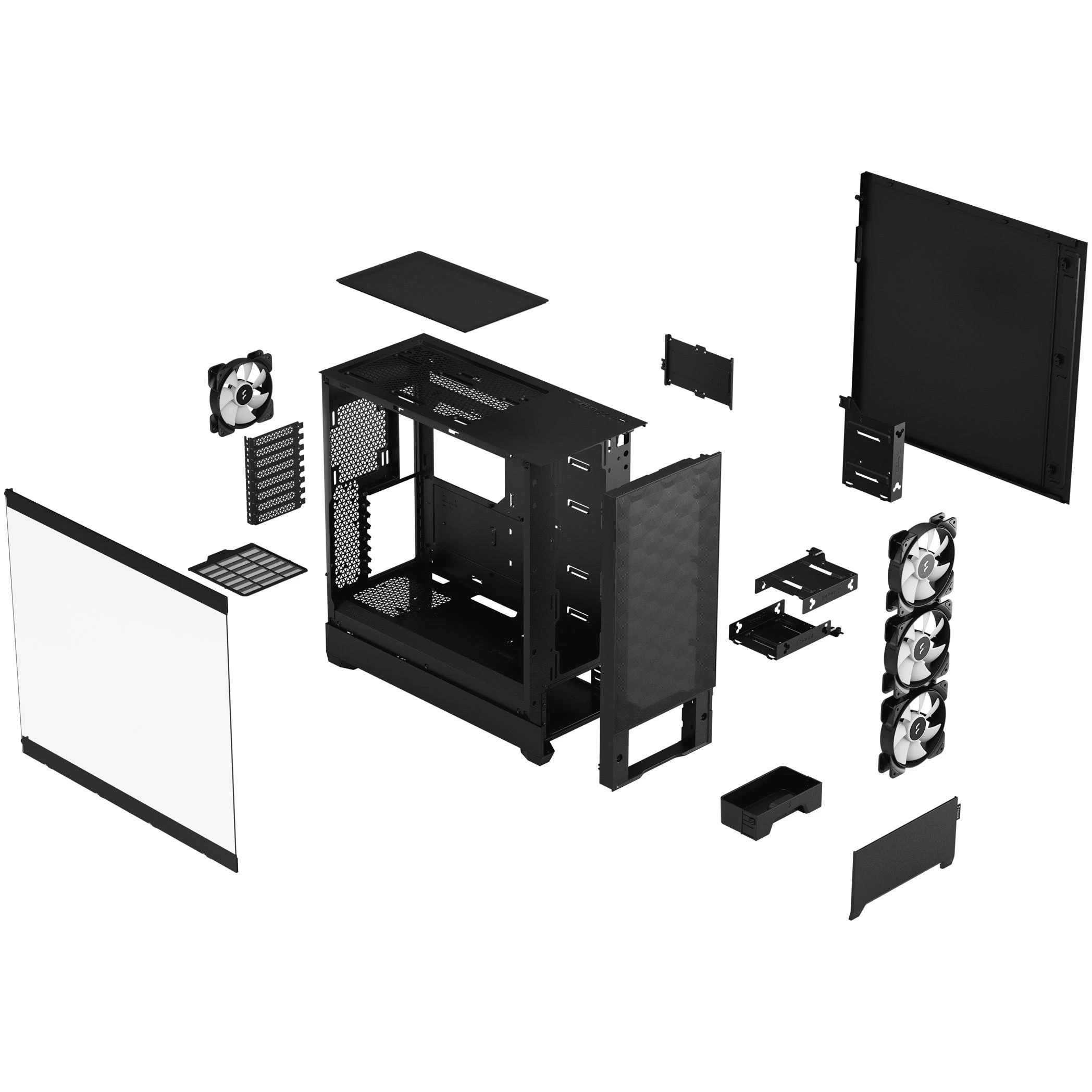„Fractal Design“ | „Pop XL Air RGB“ | Šoninis langas | Juodas TG skaidraus atspalvio | E-ATX iki 280 mm, ATX, mATX, Mini ITX | ATX